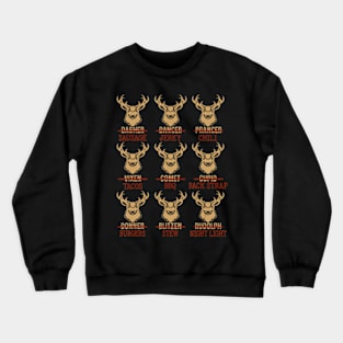 Christmas Deer Bow Hunting Santa Men Women Crewneck Sweatshirt